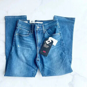 Levi's Premium Size 27 Women's Ripped 724 High Rise Straight Cropped Jeans NEW!